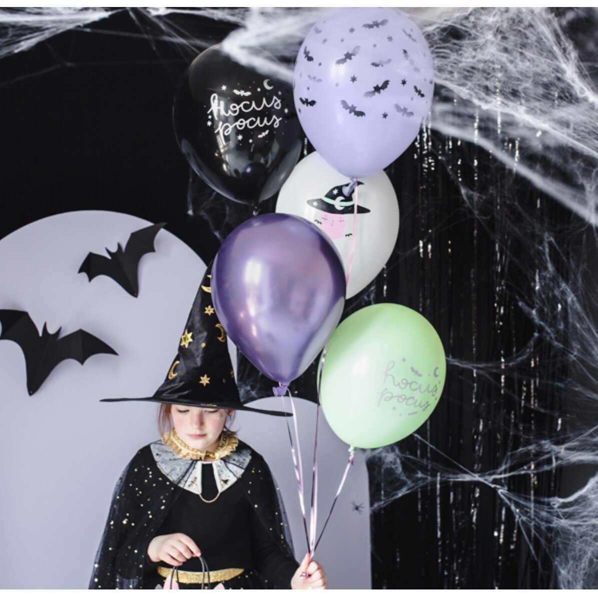 Set di 6 palloncini di Halloween - Streghe