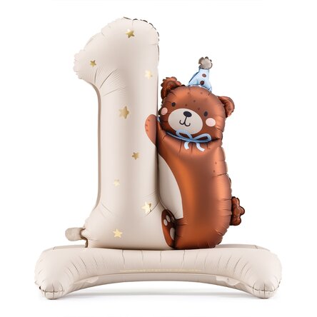 Birthday balloon - Number 1 teddy bear