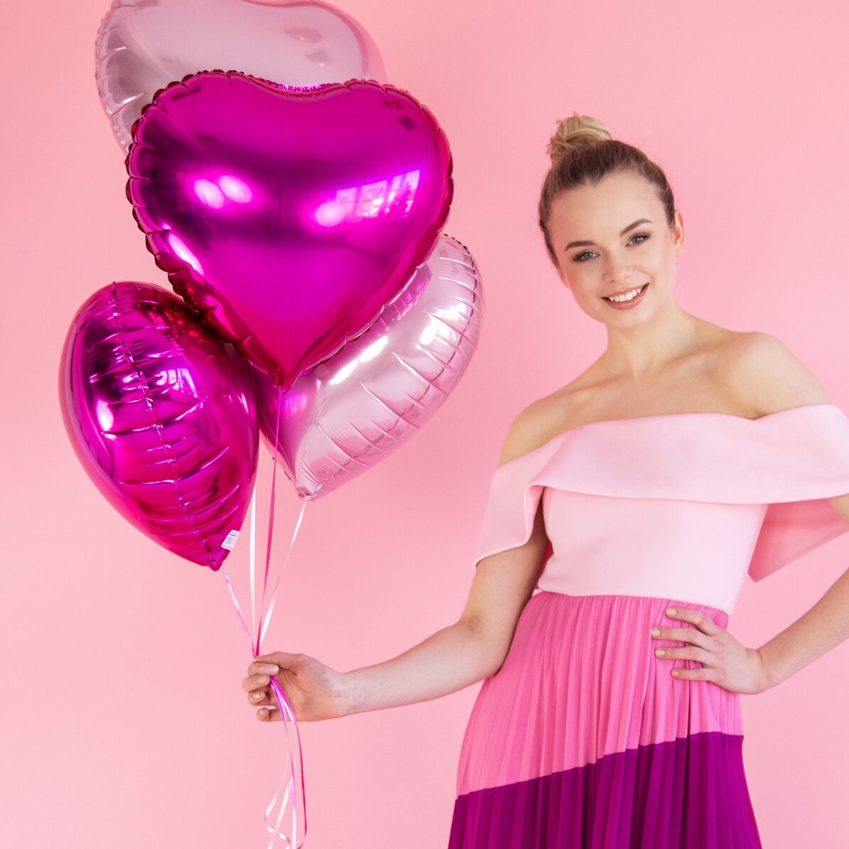 Palloncino - Cuore rosa 45 cm
