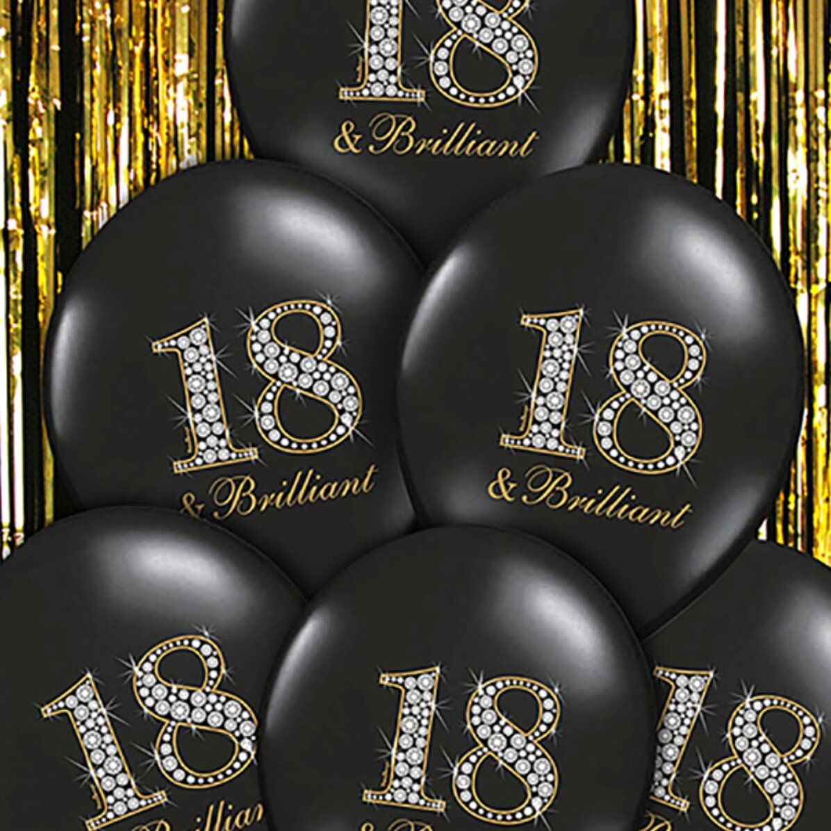 Set di 6 palloncini per il compleanno dei 18 anni - 18 & Brilliant