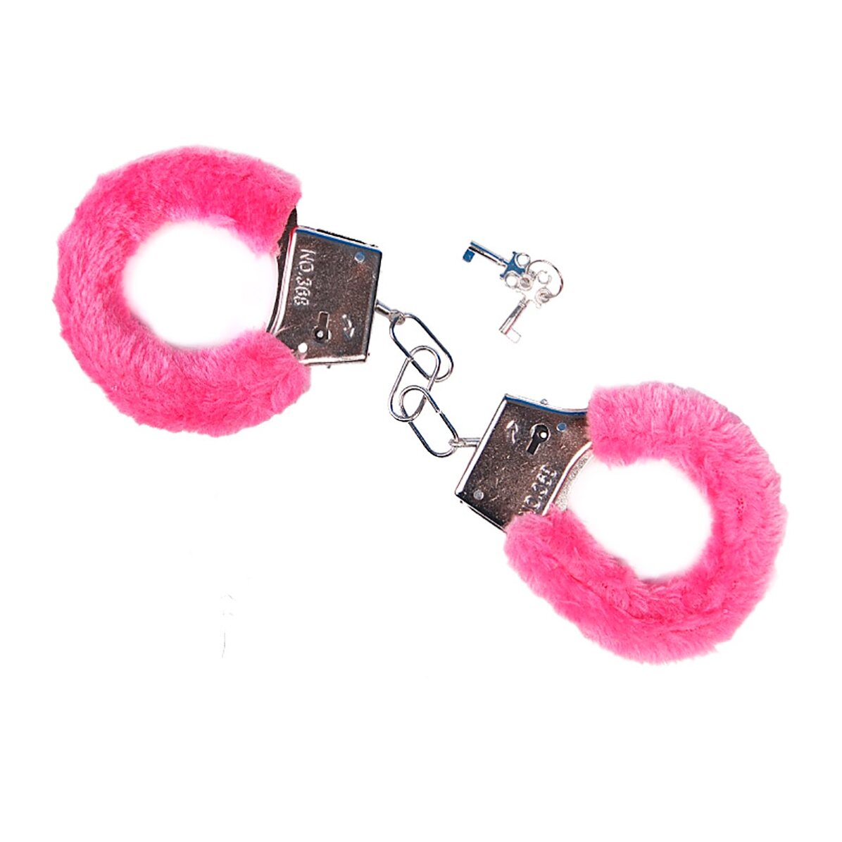 Manette in metallo con pelliccia