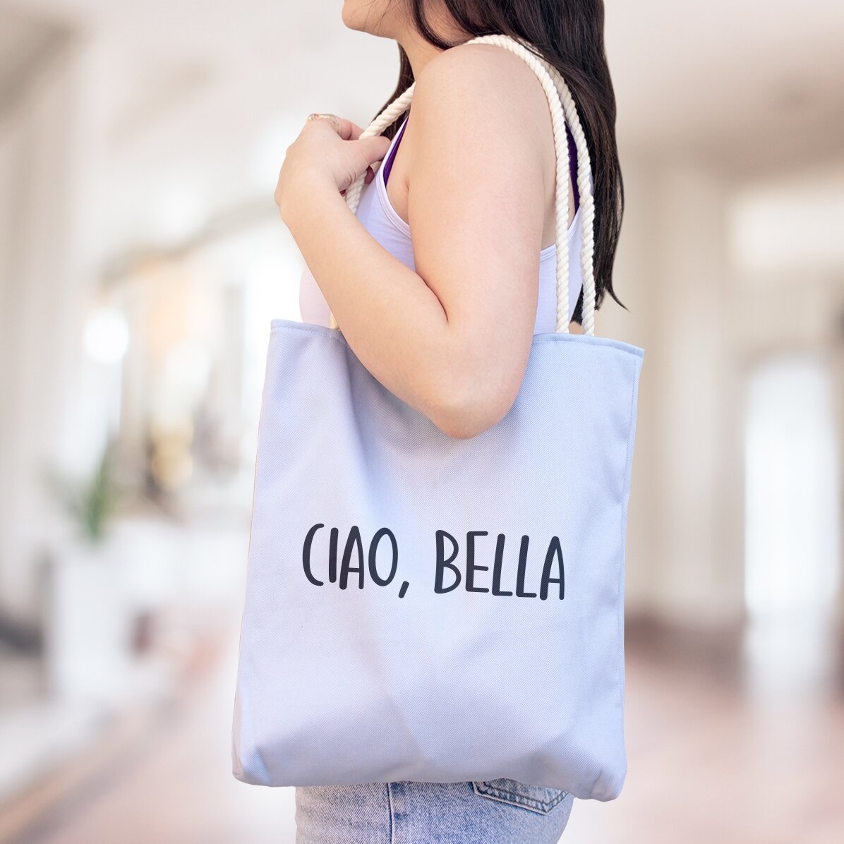 Personalised bag with text - Ciao, bella