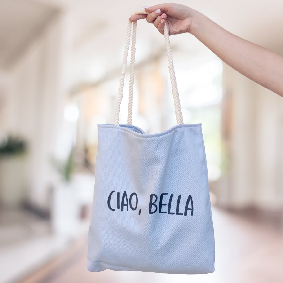 Personalised bag with text - Ciao, bella