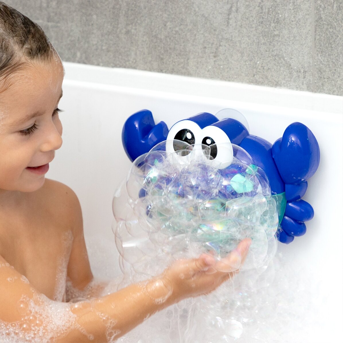 Giocattolo da bagno - granchio musicale con diffusore di palloncini