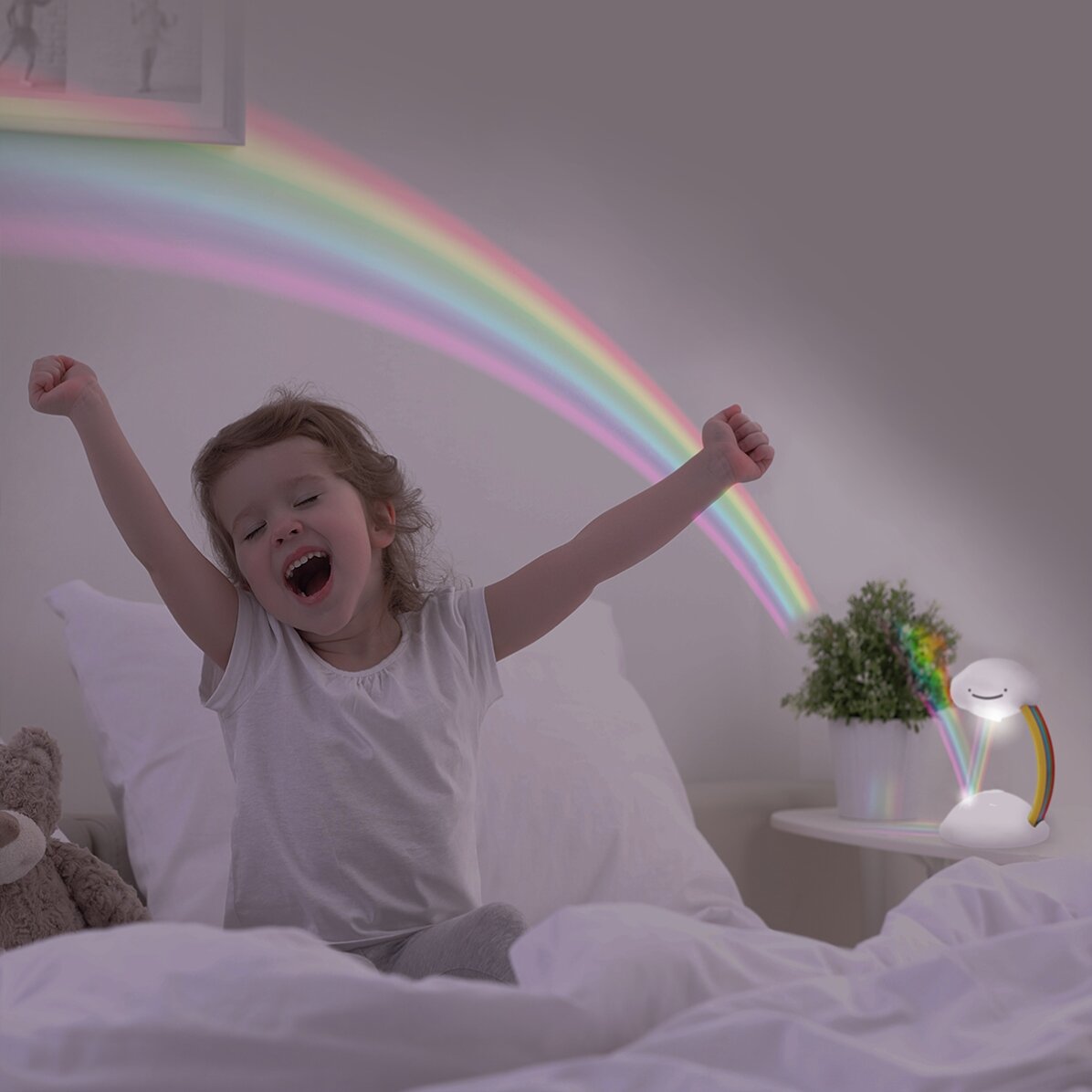 Lampada da comodino con proiettore “Arcobaleno”