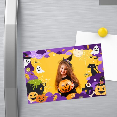 Personalised 15x10 cm magnet with photo - Halloween