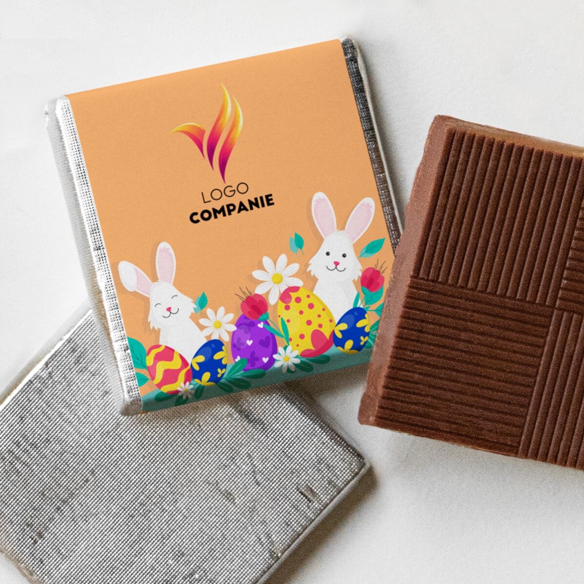 Mini cioccolatino personalizzato con logo - Buona Pasqua