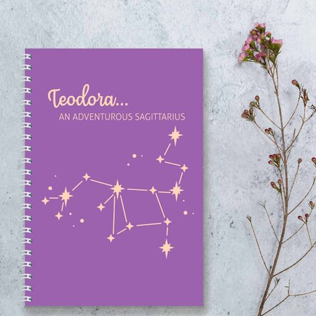 Notebook personalizzato con testo - Segno zodiacale: Sagittario