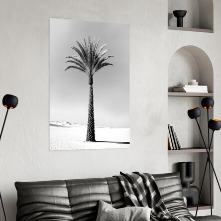 Black and white palm tree poster