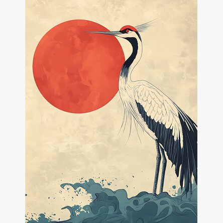 Japanese Crane Poster