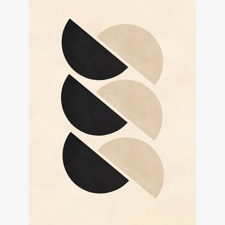 Poster con forme geometriche minimaliste, semicerchi