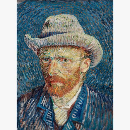 Poster di Vincent van Gogh, Autoritratto con cappello di feltro grigio, 1887