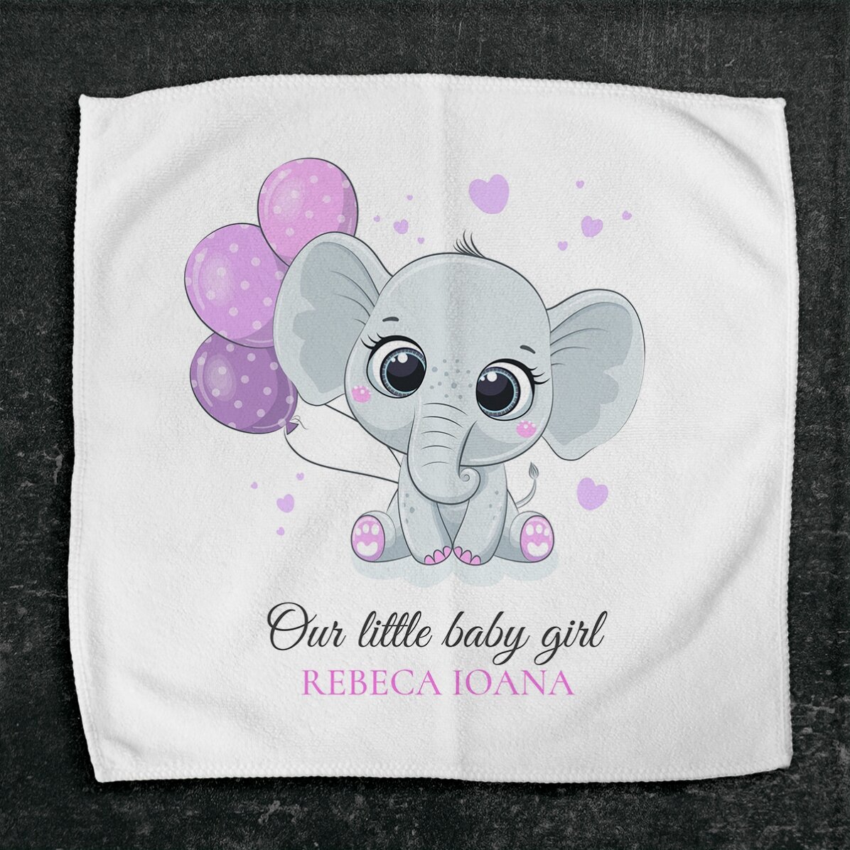 Asciugamano personalizzato con nome - Bambina