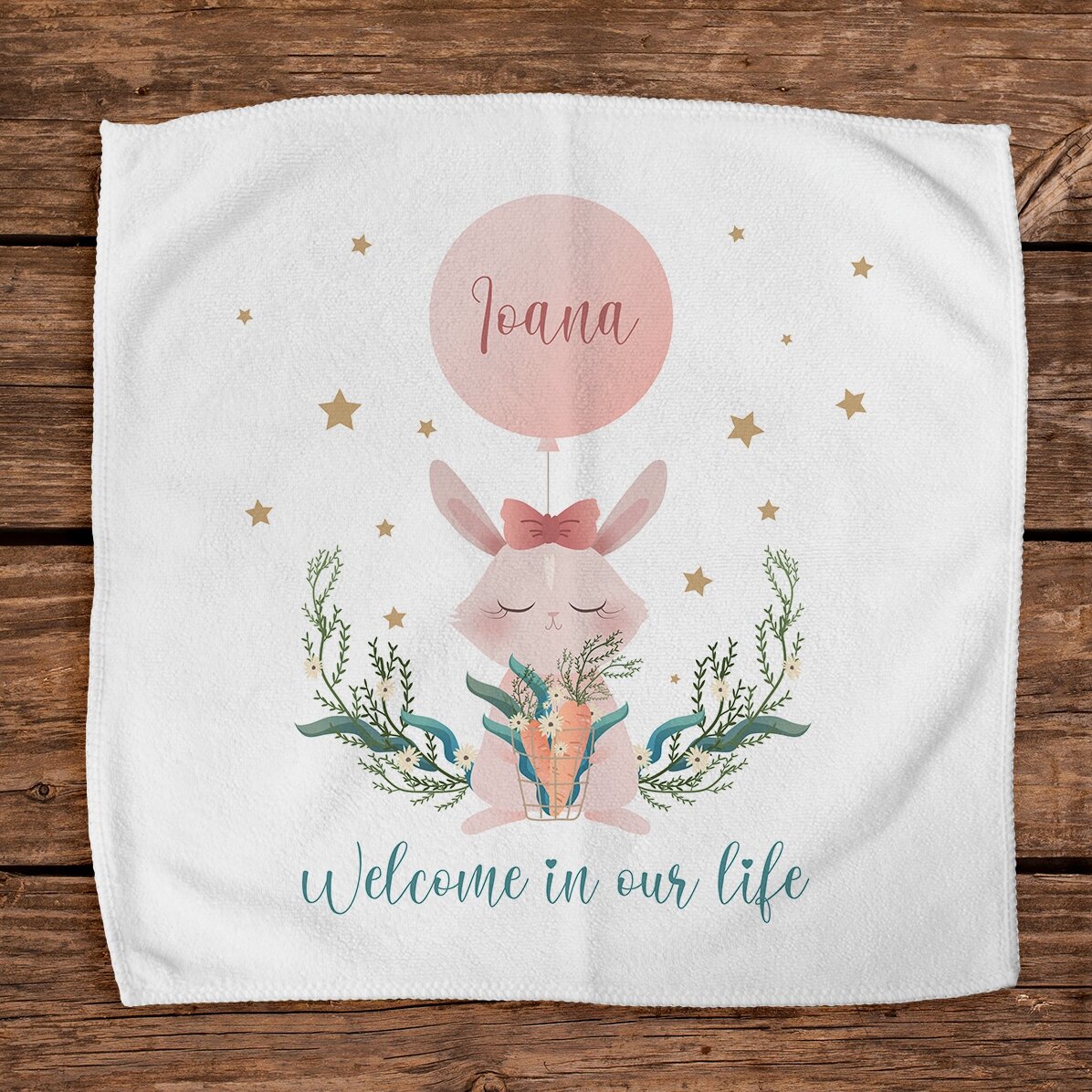 Asciugamano personalizzato con nome - Welcome, babygirl