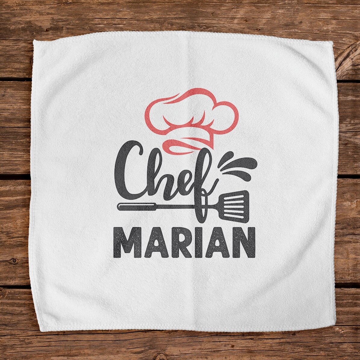 Asciugamano personalizzato con scritta - Chef in cucina