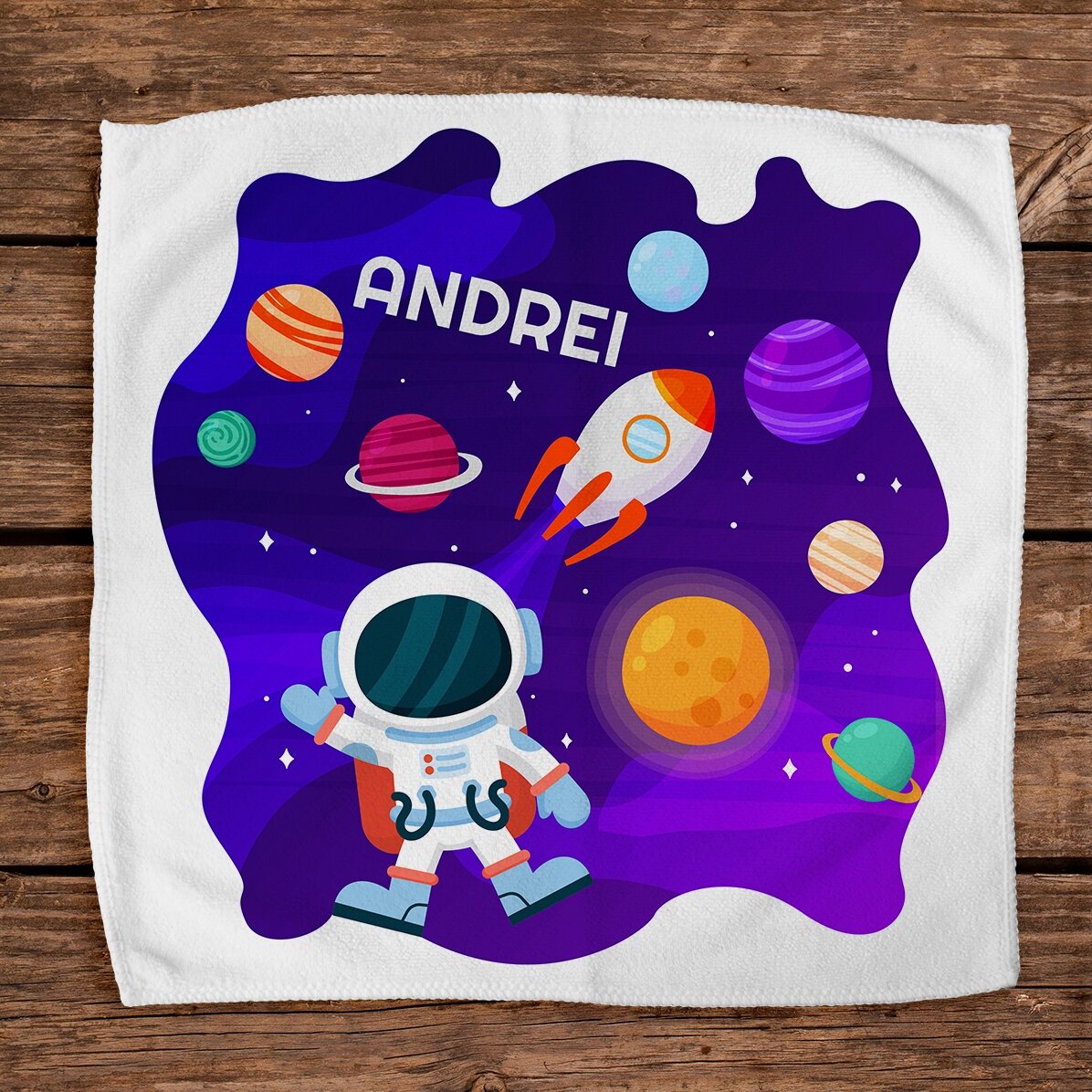 Personalised towel with text - Space