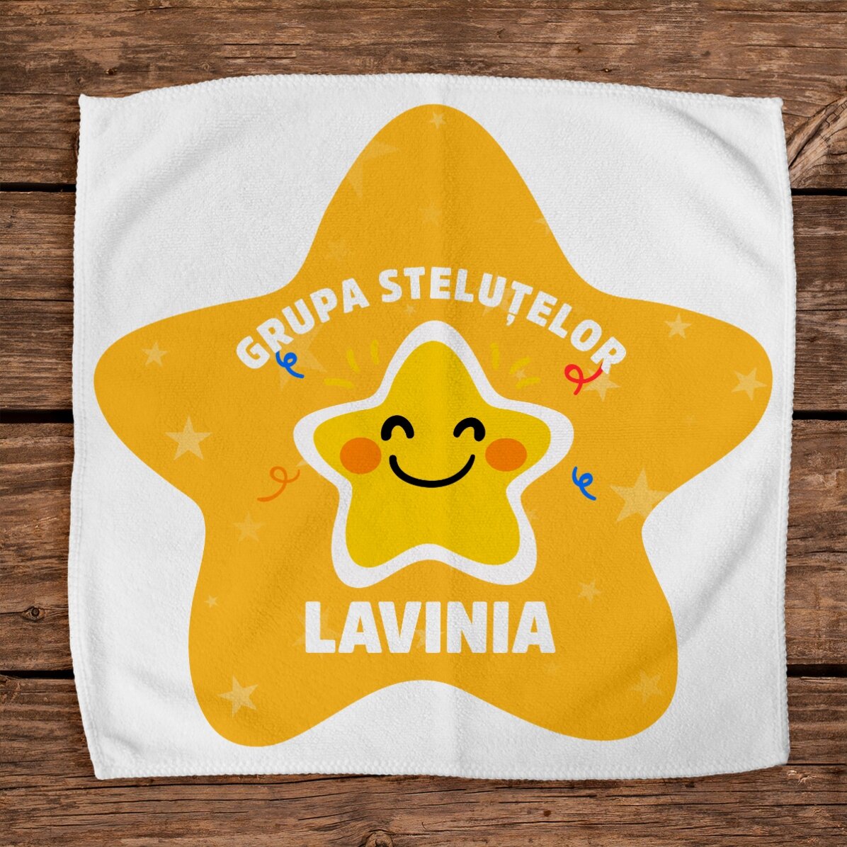 Asciugamano personalizzato con scritta - Stelline