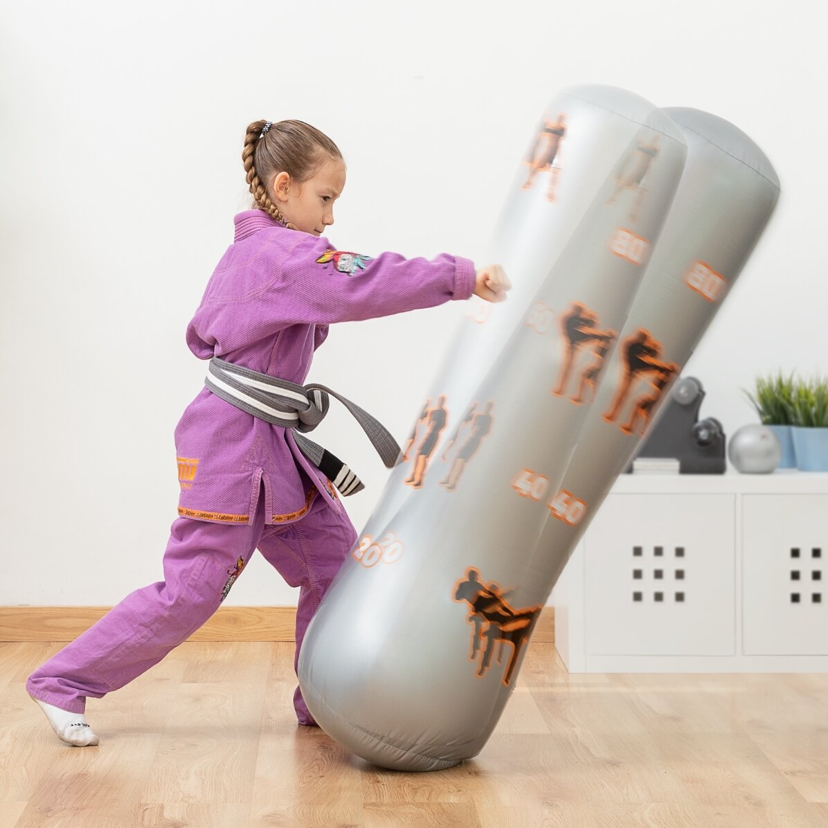 Sacco da boxe gonfiabile per bambini con supporto