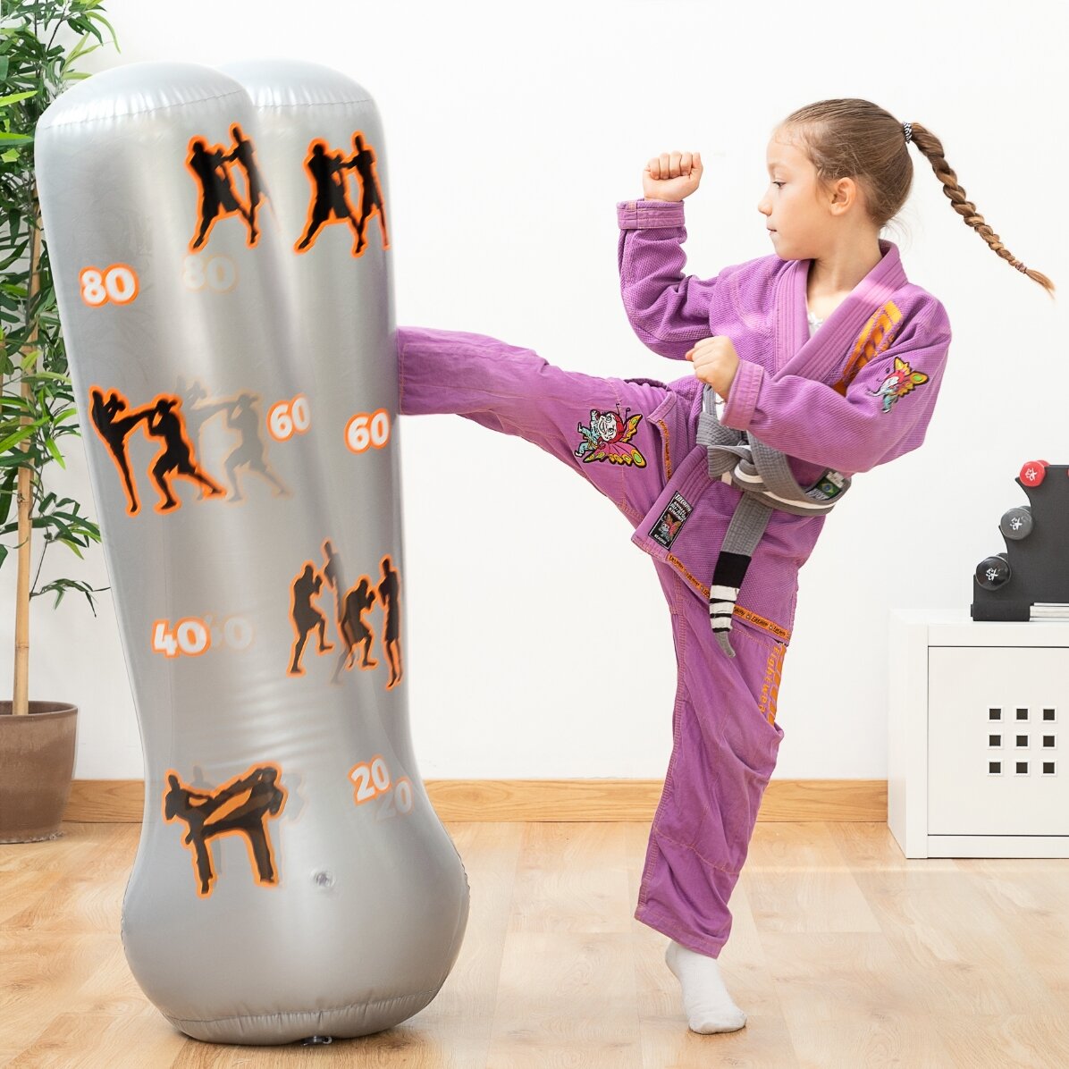 Sacco da boxe gonfiabile per bambini con supporto