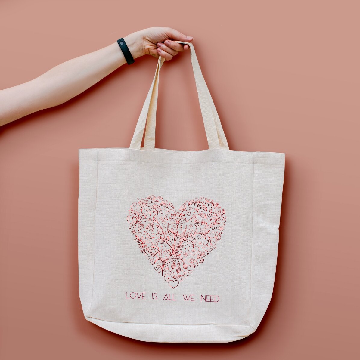 Personalised bag with text - Love is all we need