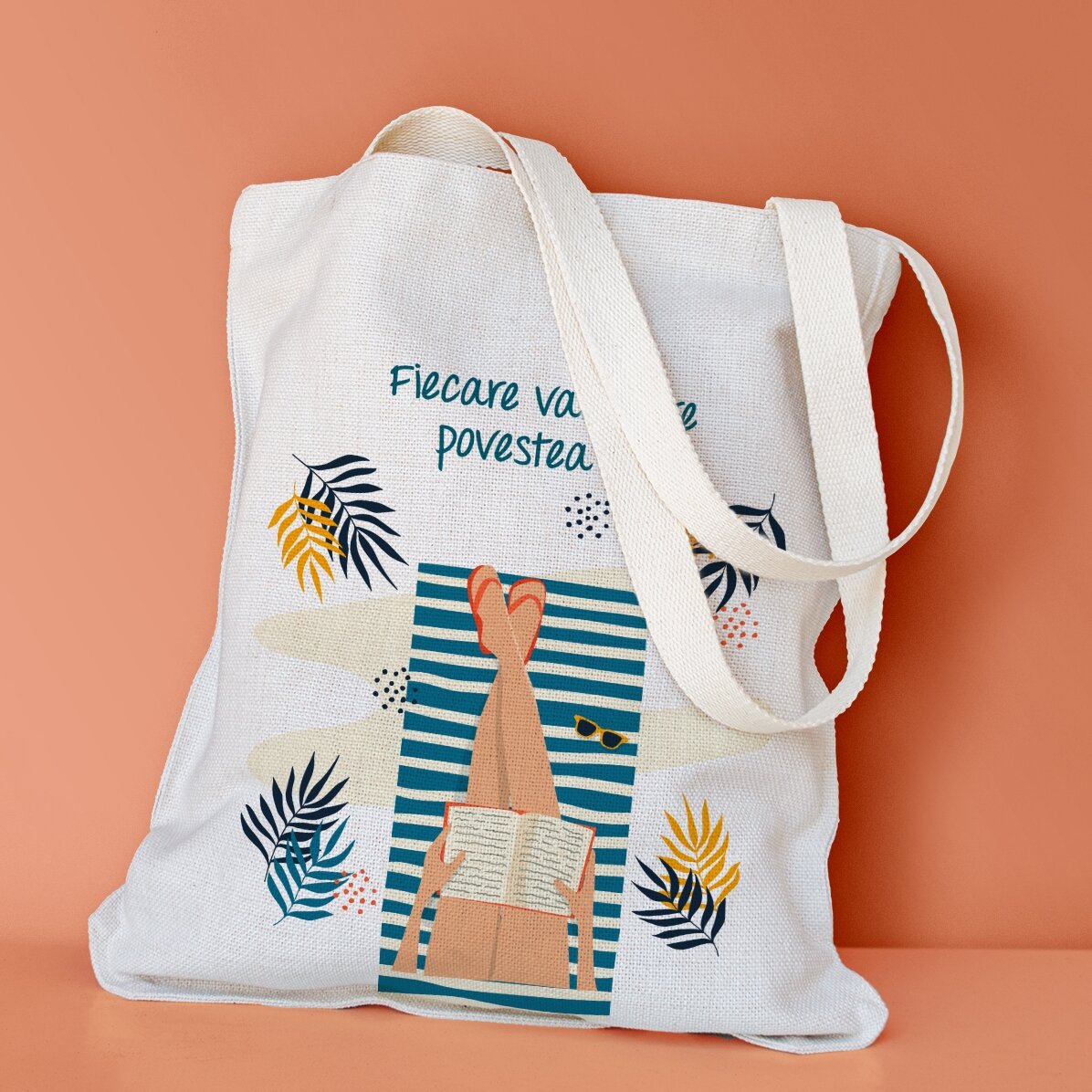 Personalised bag with text - Summer story
