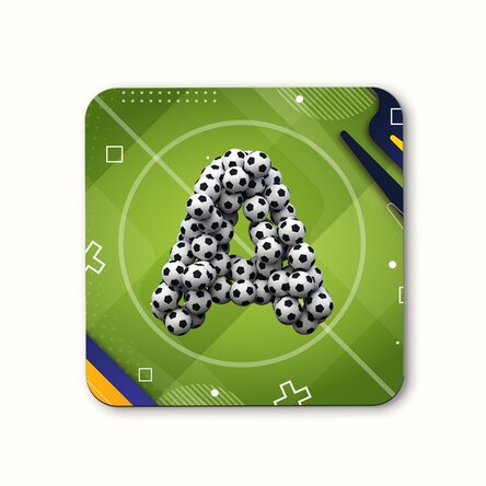 Portabicchieri personalizzato con iniziale - Calcio