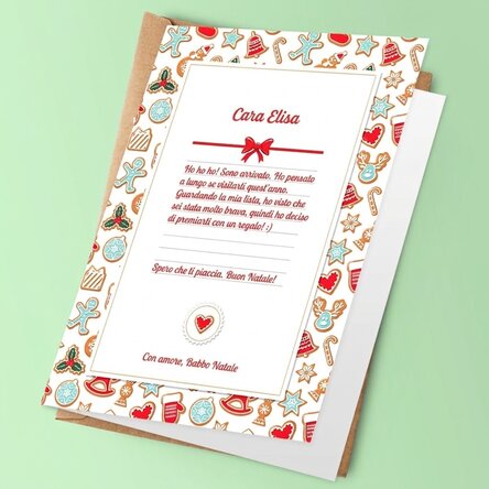 Biglietto di auguri personalizzato - Lettera da Babbo Natale