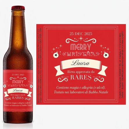 Birra personalizzata con scritta - La magia del Natale