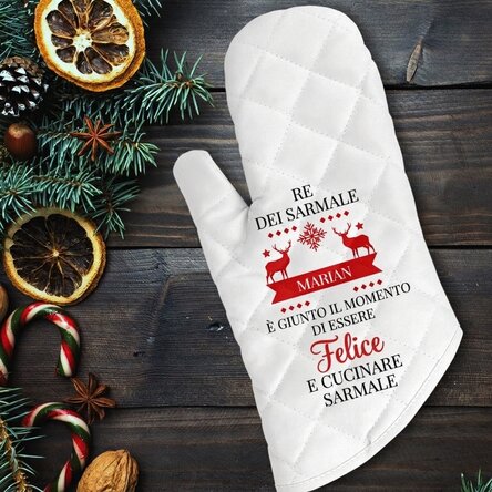 Guanto da cucina personalizzato con scritta - King of sarmale