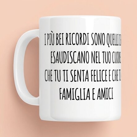 Tazza personalizzata con scritta - Messaggio per gli amici