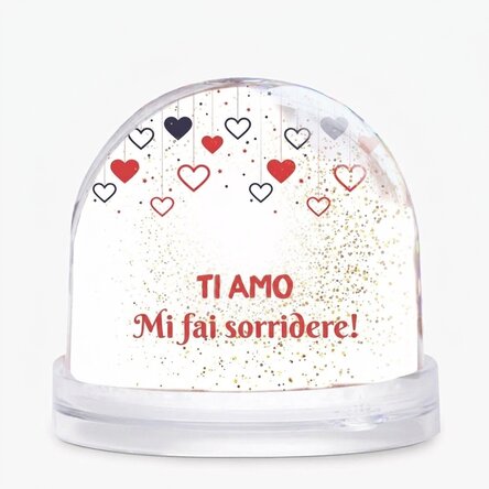 Sfera da scrivania personalizzata con foto e testo - Love