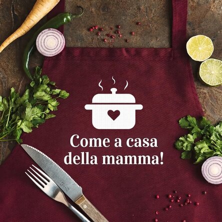 Set personalizzato con scritta - Come a casa della mamma!