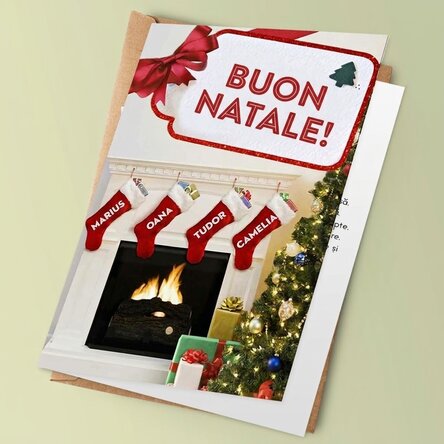 Biglietto di auguri di Natale personalizzato - La nostra famiglia