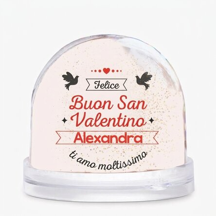Sfera da scrivania personalizzata con foto e testo - Ti voglio tanto bene