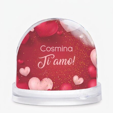 Sfera da scrivania personalizzata con foto e testo - Memories