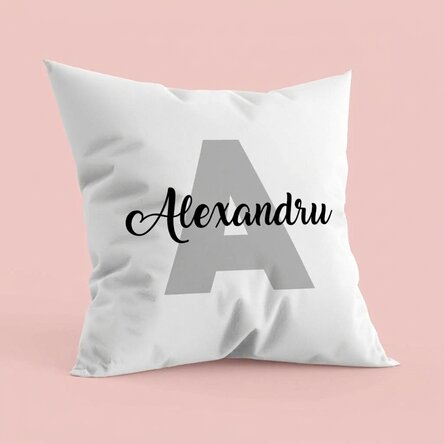 Personalised cushion with text - Initial