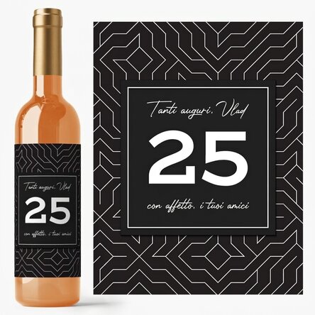 Vino personalizzato con scritta - Moderno