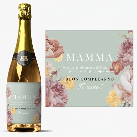 Spumante personalizzato con dedica - Cara mamma