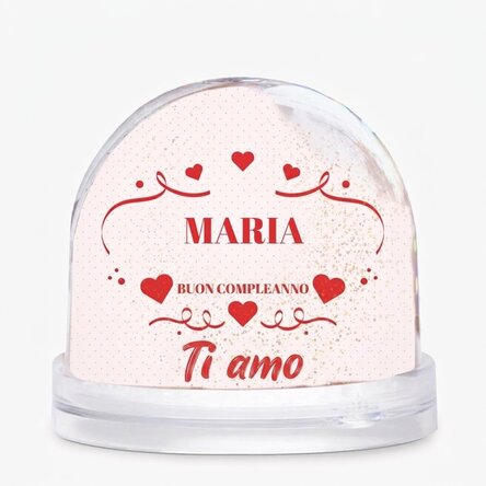 Sfera da scrivania personalizzata con foto e testo - La festa dell'amore