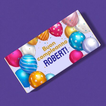 Cioccolato personalizzato con scritta - Buon compleanno!