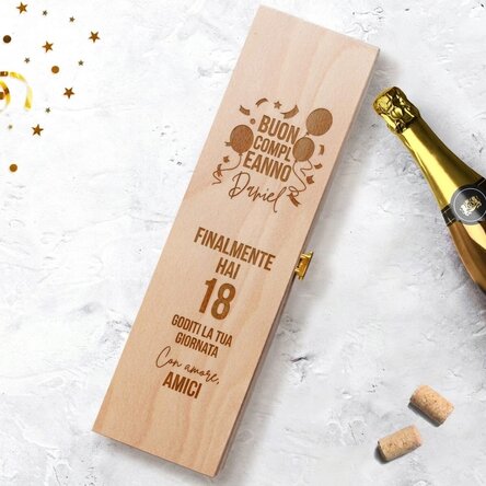 Scatola personalizzata per spumante - modello “compleanno”