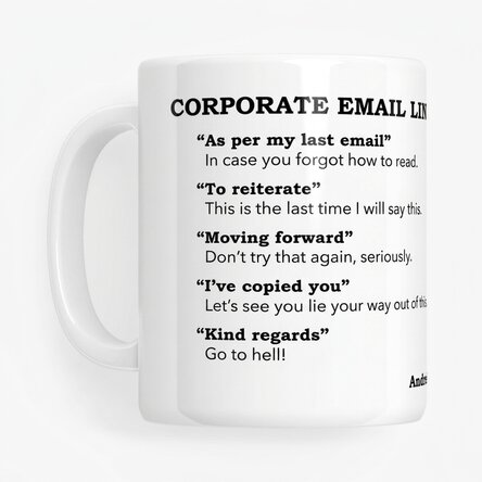 Tazza personalizzata con testo - Indirizzo e-mail aziendale