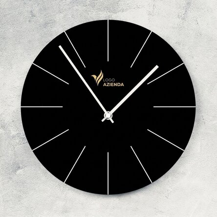Orologio personalizzato con logo - Nero