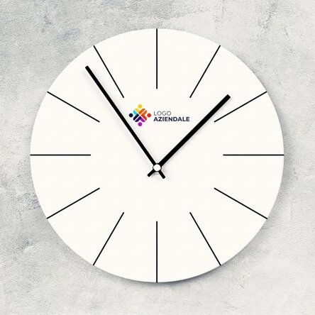 Orologio personalizzato con logo - Bianco