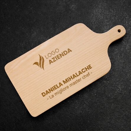 Tagliere personalizzato con logo e testo