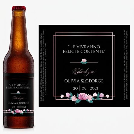 Birra personalizzata con scritta - Matrimonio