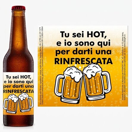 Birra personalizzata con scritta - Hot