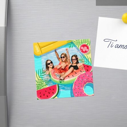 Magnete 10x10 personalizzato con una foto - Summer time!