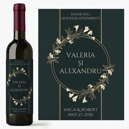 Vino personalizzato con messaggio - Per i padrini