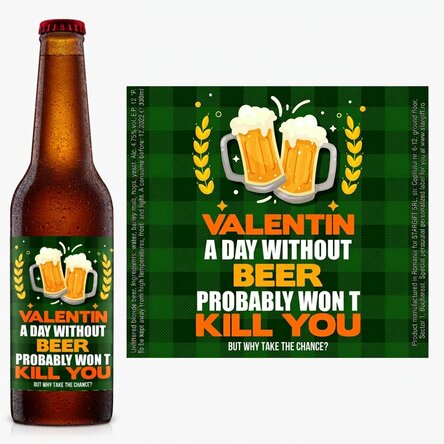 Birra personalizzata con scritta - Beer won't
